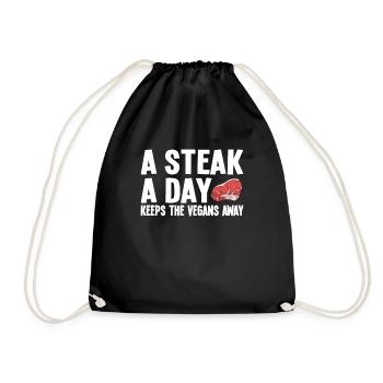 A Steak A Day Keeps The Vegans Away - Sac de sport léger - noir - Devant