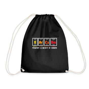 Éléments primaires du sarcasme de la science de l'humour - Sac de sport léger - noir - Devant