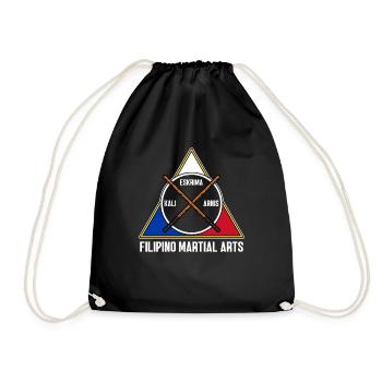 Arnis Escrima Kali Kampfkunst Selbstverteidigung - Turnbeutel - Schwarz - Vorne
