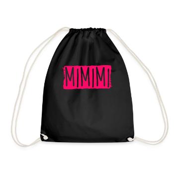 Funny sayings mimimi - Drawstring Bag - black - Front