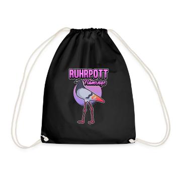 Ruhrpott Flamingo Lustiges Ruhrgebiet Taube - Turnbeutel - Schwarz - Vorne