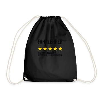 Fahrlehrer Fahrschullehrer Geschenk Bewertungen - Turnbeutel - Schwarz - Vorne