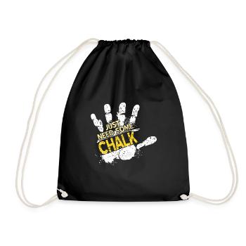 J'ai juste besoin d'escalade de bloc à la craie - Sac de sport léger - noir - Devant
