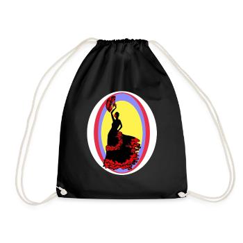 Dama flamenca - Drawstring Bag - black - Front
