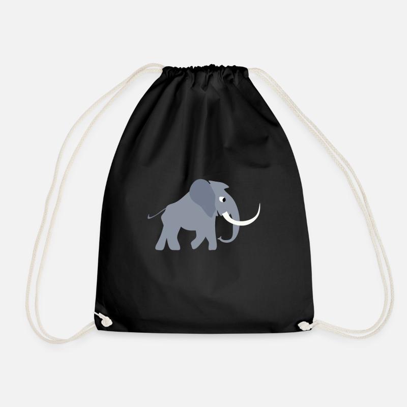 Elefant - elephant - Turnbeutel - Schwarz