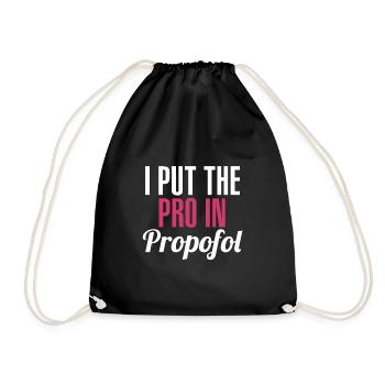 CRNA I stellt den Beweis in Propofol Scrub Life Me - Turnbeutel - Schwarz - Vorne