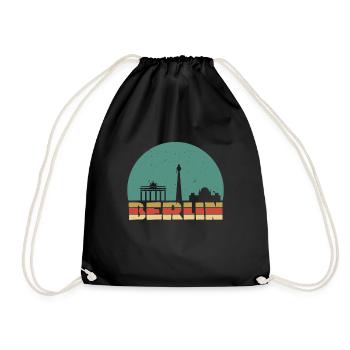 Skyline Berlin vintage - Drawstring Bag - black - Front