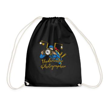 Photographer diver underwater photographer saying - Drawstring Bag - black - Front