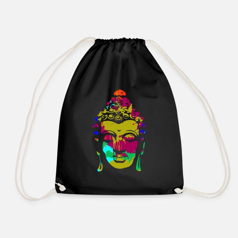 Buddha Meditation Ying Yang - Turnbeutel - Schwarz