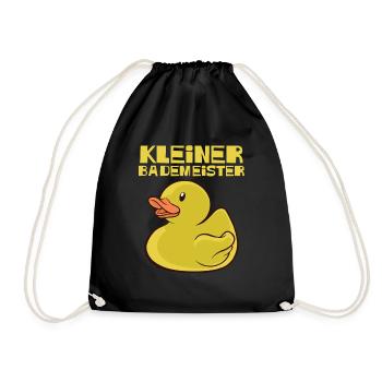 Bademeister Freibad See Pool Schwimmer Kleiner - Turnbeutel - Schwarz - Vorne