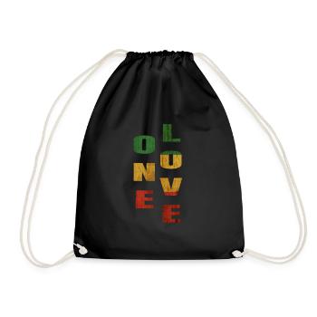 Friedensliebe Rasta Löwe von Juda Art Reggae - Turnbeutel - Schwarz - Vorne