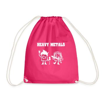 Heavy Metals Chemie Schwermetalle Ella Lopez Nerds - Turnbeutel - Fuchsia - Vorne