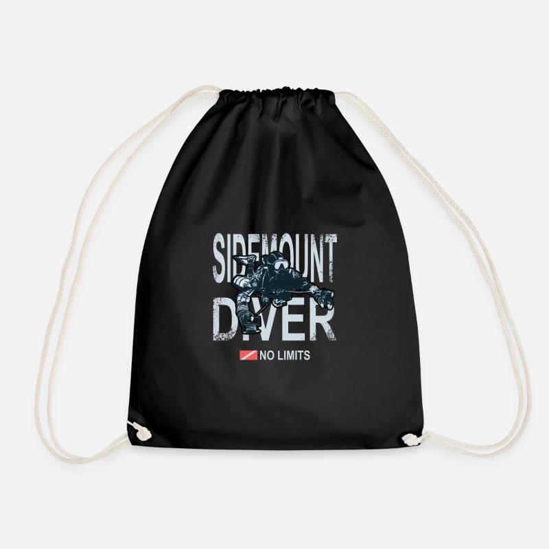 Sidemount Diver Tauchen Geschenk Tec Diving - Turnbeutel - Schwarz