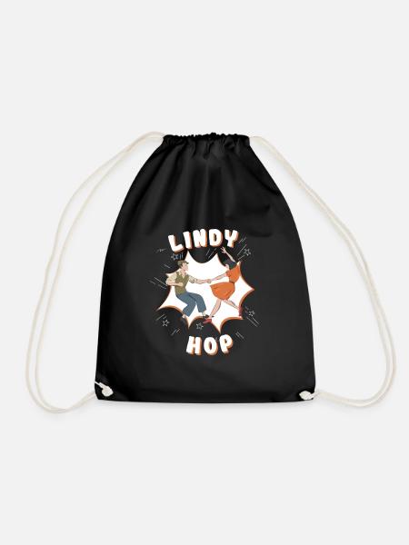 Lindy Hop Design für deine Tanzpartner - Turnbeutel - Schwarz