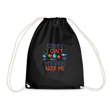Désolé je ne peux pas que mon poisson ait besoin de moi - Sac de sport léger - noir - Devant