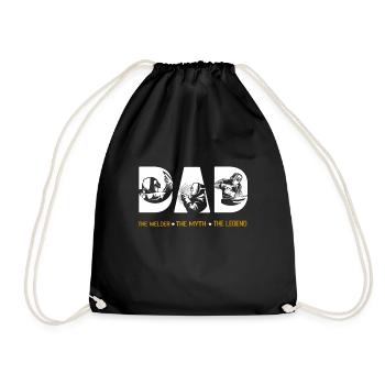 Dad The Welder the Myth The Legend - Drawstring Bag - black - Front