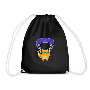 Gleitschirm Paragliding Geschenk Pilot Paraglider - Turnbeutel - Schwarz - Vorne