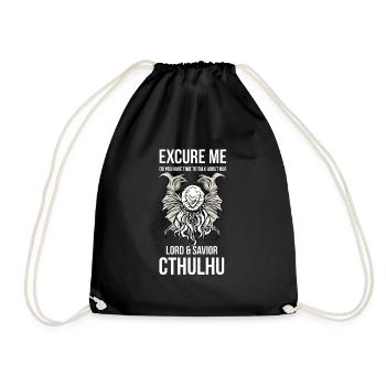 Lord Savior Cthulhu Funny Parodie Religion - Turnbeutel - Schwarz - Vorne
