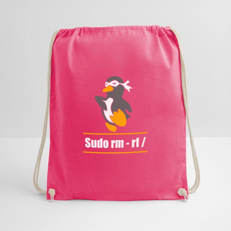 Tux Linux Pinguin Sudo Rm Rf Computerfreak Hacker Turnbeutel