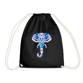 Elefant Mandala Tiere Yoga Tier Kunst Geschenk - Turnbeutel - Schwarz - Vorne