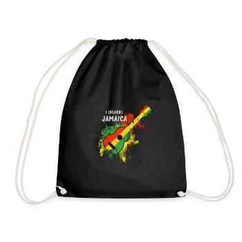 Jamaica guitar musical instrument - Drawstring Bag - black - Front