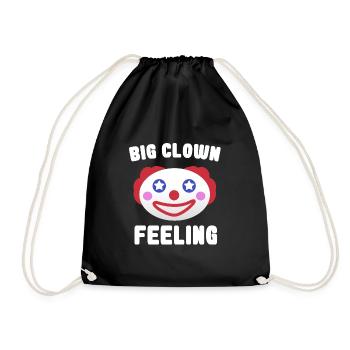 Big Clown Feeling für Karneval Halloween Zirkus - Turnbeutel - Schwarz - Vorne