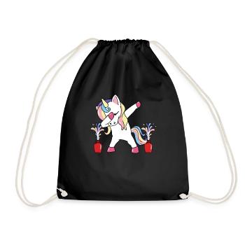 Nail polish unicorn manicure pedicurist for - Drawstring Bag - black - Front