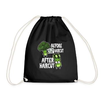 Fun Avant Et Après la coupe de cheveux idée cadeau - Sac de sport léger - noir - Devant