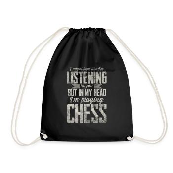 Échecs échecs jeu de société échecs - Sac de sport léger - noir - Devant