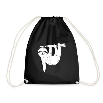 Idée cadeau paresseux de clarinette - Sac de sport léger - noir - Devant
