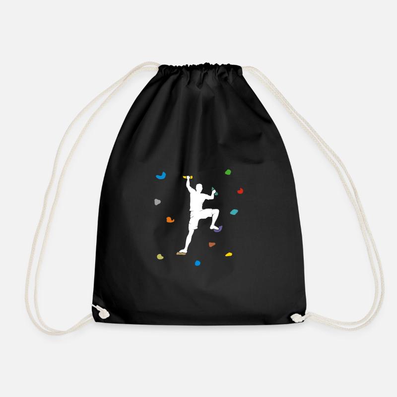 Bouldern Boulderhalle Wand Geschenk - Turnbeutel - Schwarz