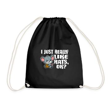 I Just Really Like Rats Ok Ratte Souris Idée cadeau - Sac de sport léger - noir - Devant