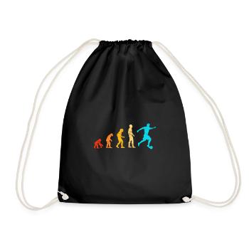 Football evolution - Drawstring Bag - black - Front