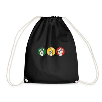 422 Cannabis Culture Stoner Weed - Drawstring Bag - black - Front