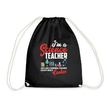 Funny science chemistry teacher gift - Drawstring Bag - black - Front