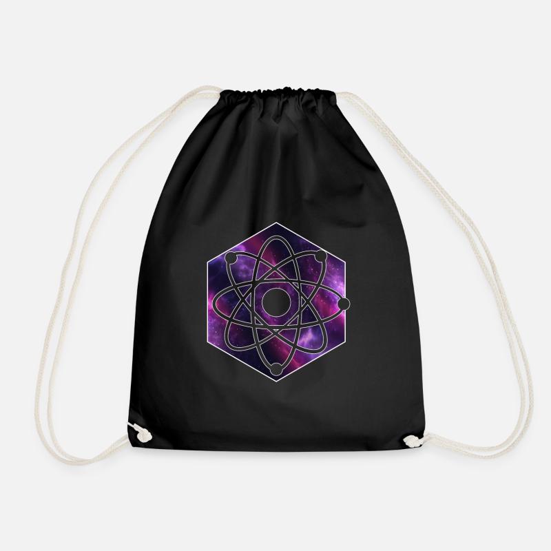 physics - Drawstring Bag - black