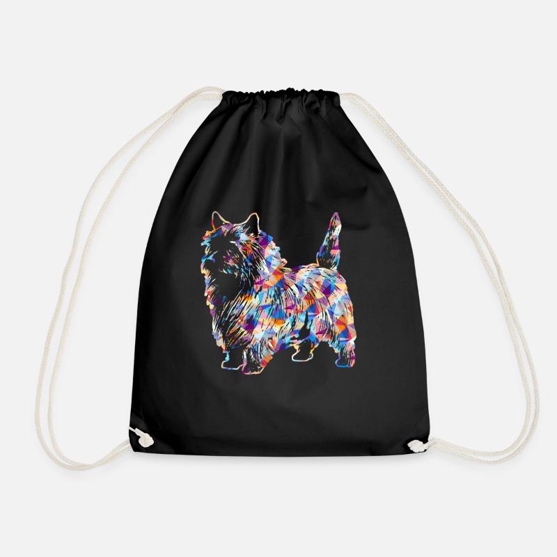 Cairn Terrier geometrische Hemden - Turnbeutel - Schwarz
