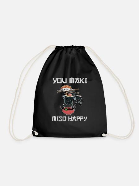 Sushi Go Japan - Drawstring Bag - black