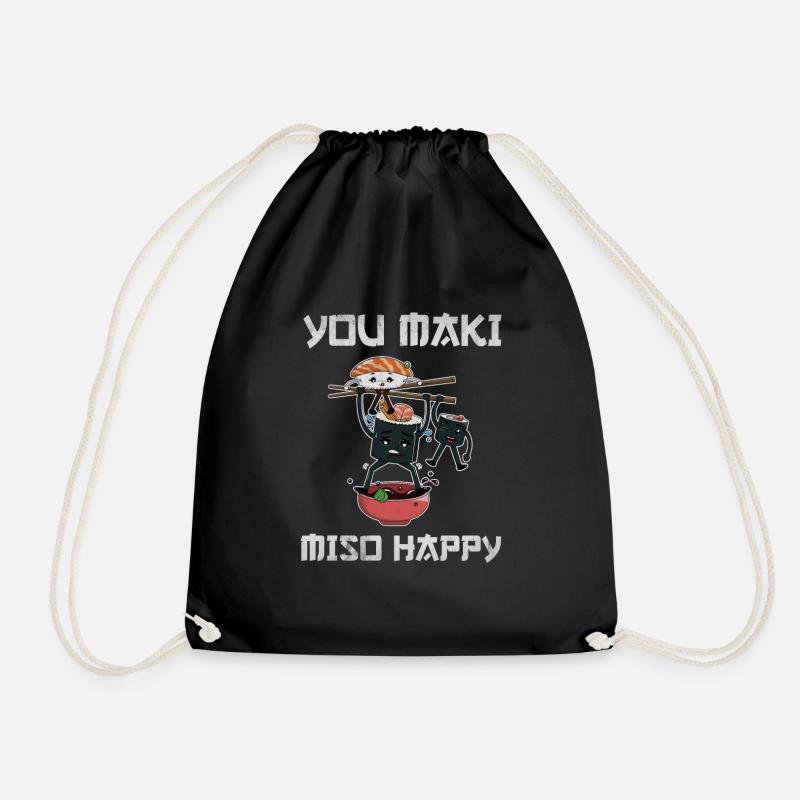 Sushi Go Japan - Drawstring Bag - black
