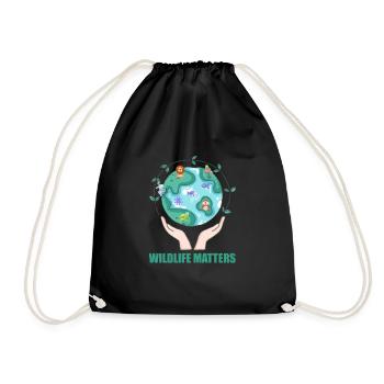 idée cadeau drôle de conservation de l'environnement - Sac de sport léger - noir - Devant