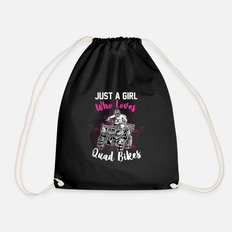 Cool Quadbike Mädchen Geschenk - Turnbeutel - Schwarz