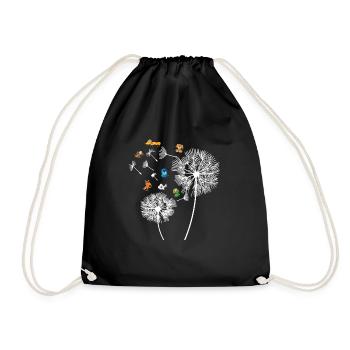 Dog Dandelion Dogs Flowers Gift Mistress - Drawstring Bag - black - Front
