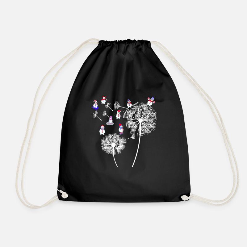 Weihnachtsmann Pusteblume lustige Weihnachten - Turnbeutel - Schwarz