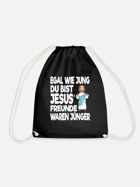 Lustiges Jesus Geschenk Egal Wie Alt Du Bist Jesus - Turnbeutel - Schwarz