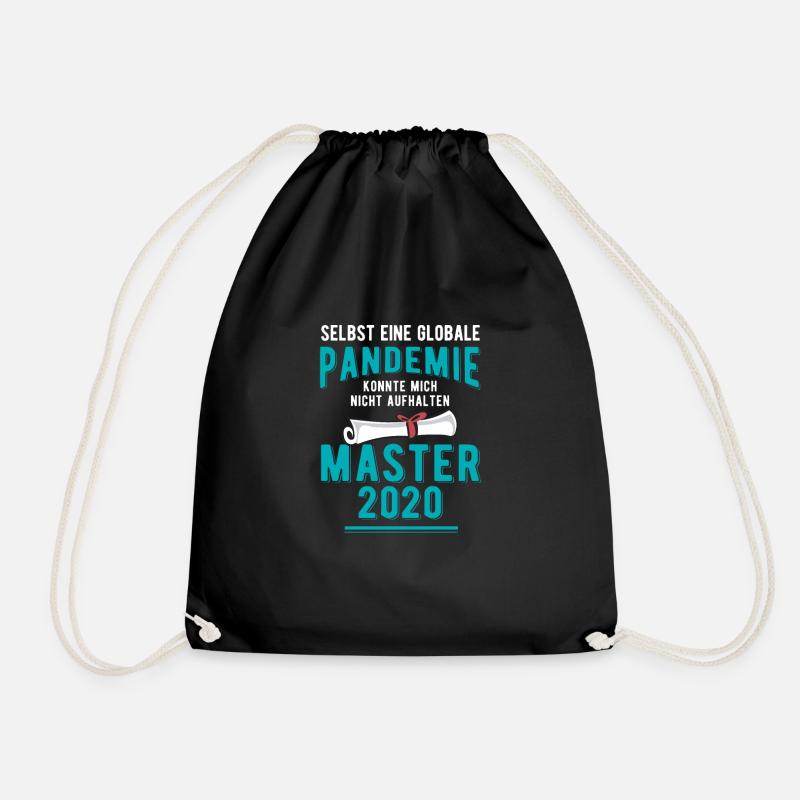 Master 2020 Pandemie Uni Abschluss - Turnbeutel - Schwarz