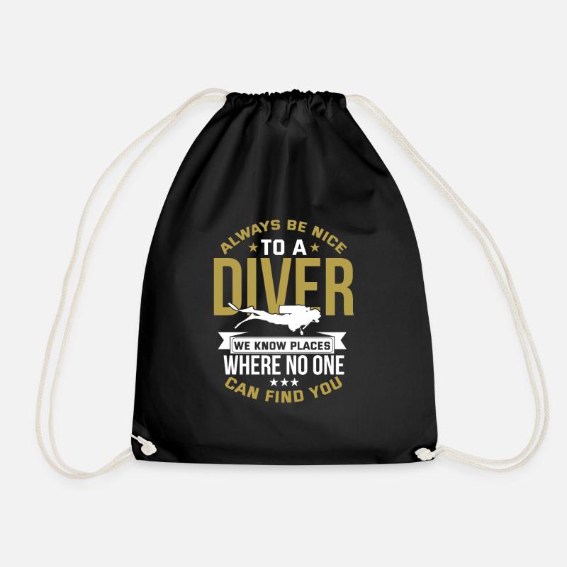 Scuba Diving - Turnbeutel - Schwarz