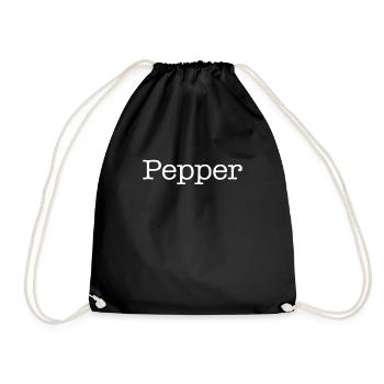 Poivre poivre disant cadeau drôle de sel - Sac de sport léger - noir - Devant