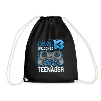 Niveau 13 Unlocked 13 ans Gamer Gamer Garçon - Sac de sport léger - noir - Devant