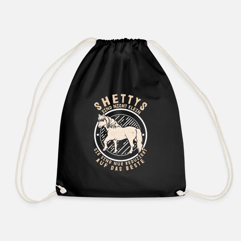 Shetty Klein Shetlandpony Pferdebesitzer Pferd - Turnbeutel - Schwarz