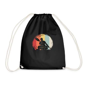 Vintage Kayaking - Drawstring Bag - black - Front
